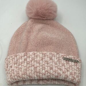 New Steve Madden Blush Knit Beanie with Pom
